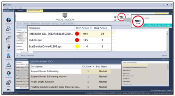 Figure 1 - RSA NetWitness Endpoint Console